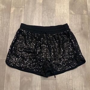 Womens Forever 21 Sequin Running Gym Style Active‎ Shorts